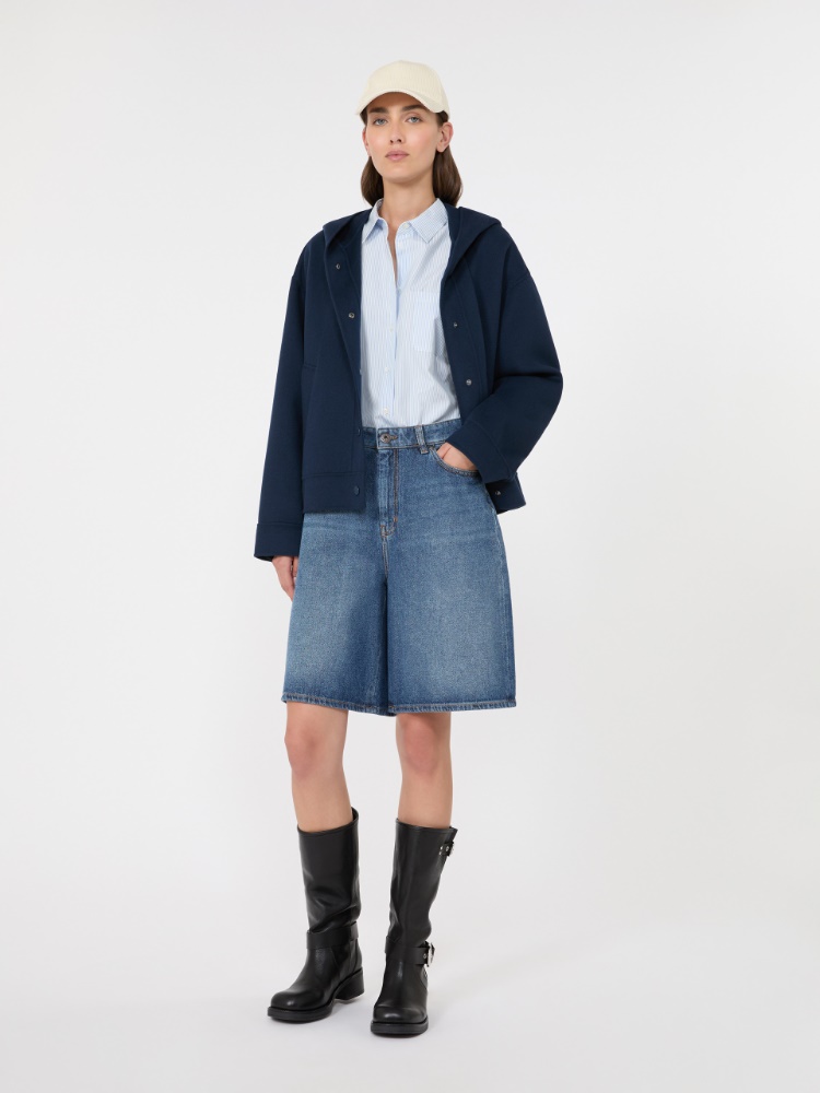 Kapuzenjacke aus doppellagigem Wollstoff - ULTRAMARINE - Max Mara