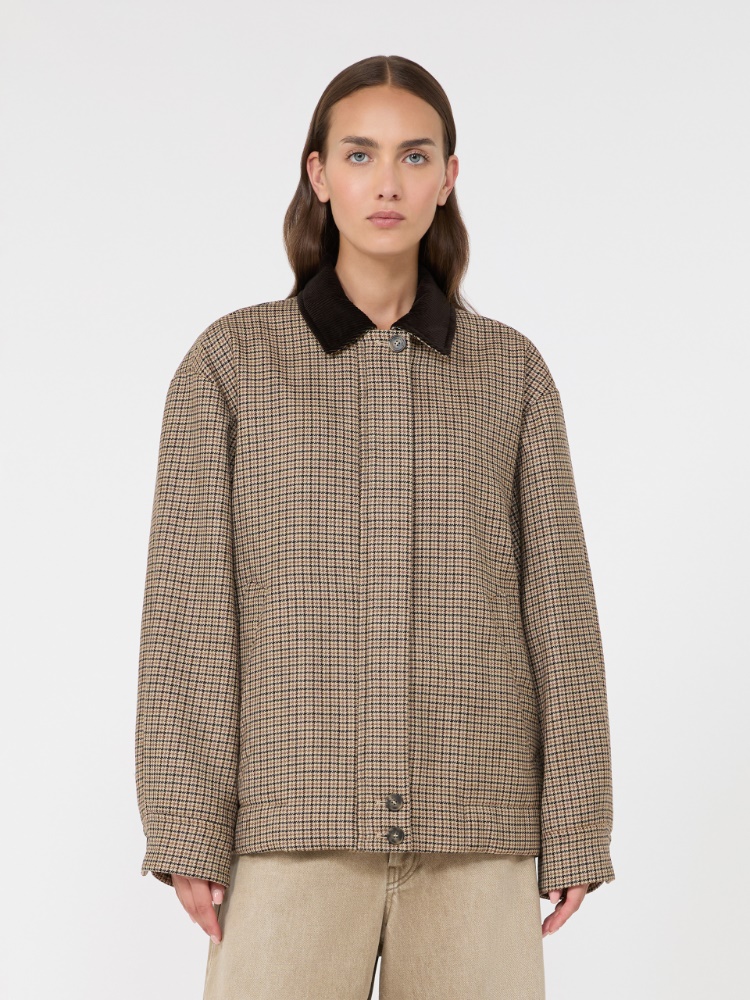 Houndstooth wool bomber jacket - BROWN - Max Mara - 2