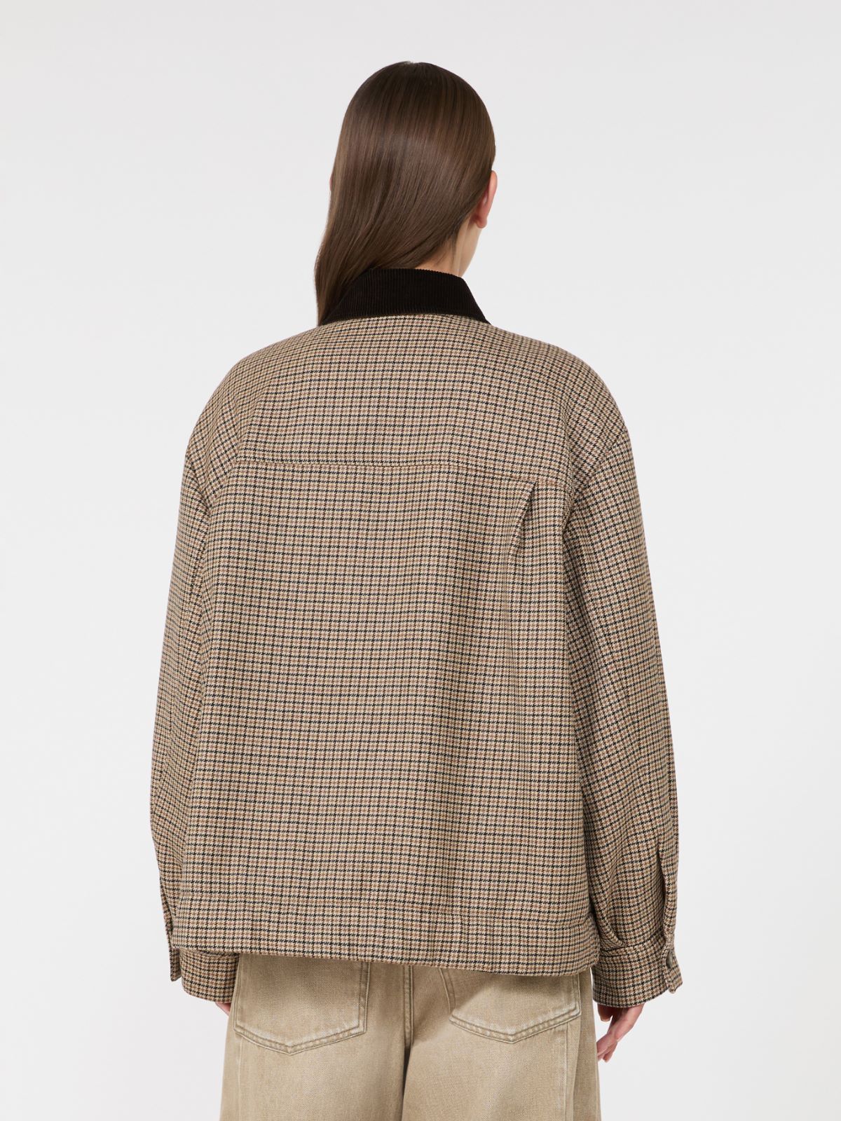 Houndstooth wool bomber jacket - BROWN - Max Mara - 3
