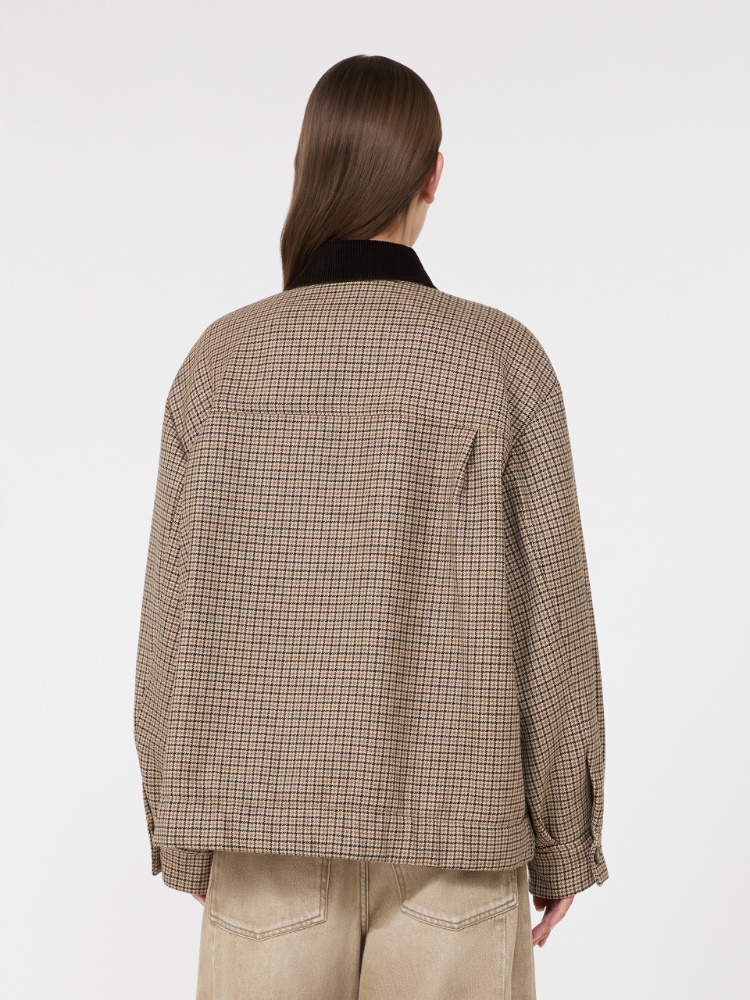 Houndstooth wool bomber jacket - BROWN - Max Mara - 3