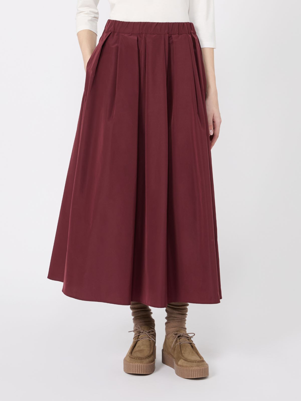 Long taffeta skirt - BORDEAUX - Max Mara - 2