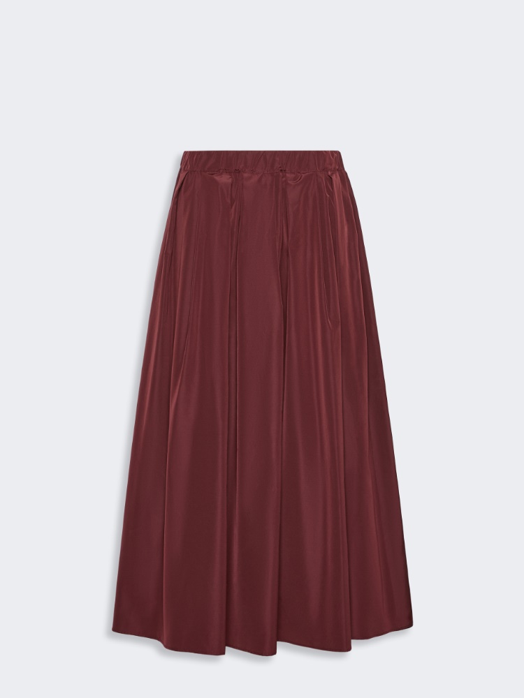 Long taffeta skirt - BORDEAUX