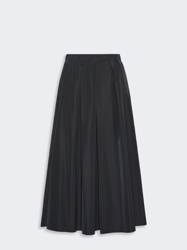 Long taffeta skirt - BLACK