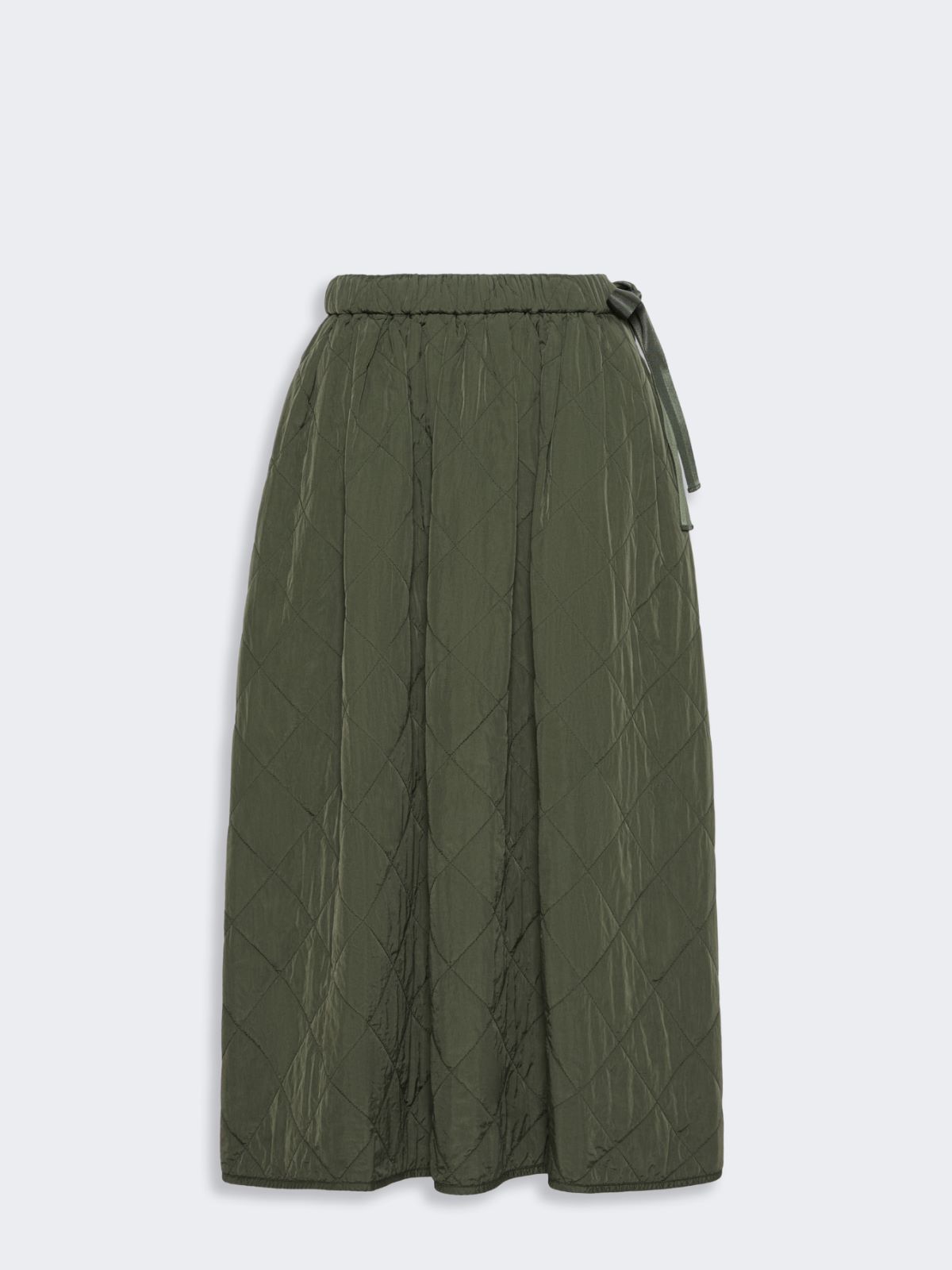 Technical plain-weave fabric flared skirt - KAKI - Max Mara - 5