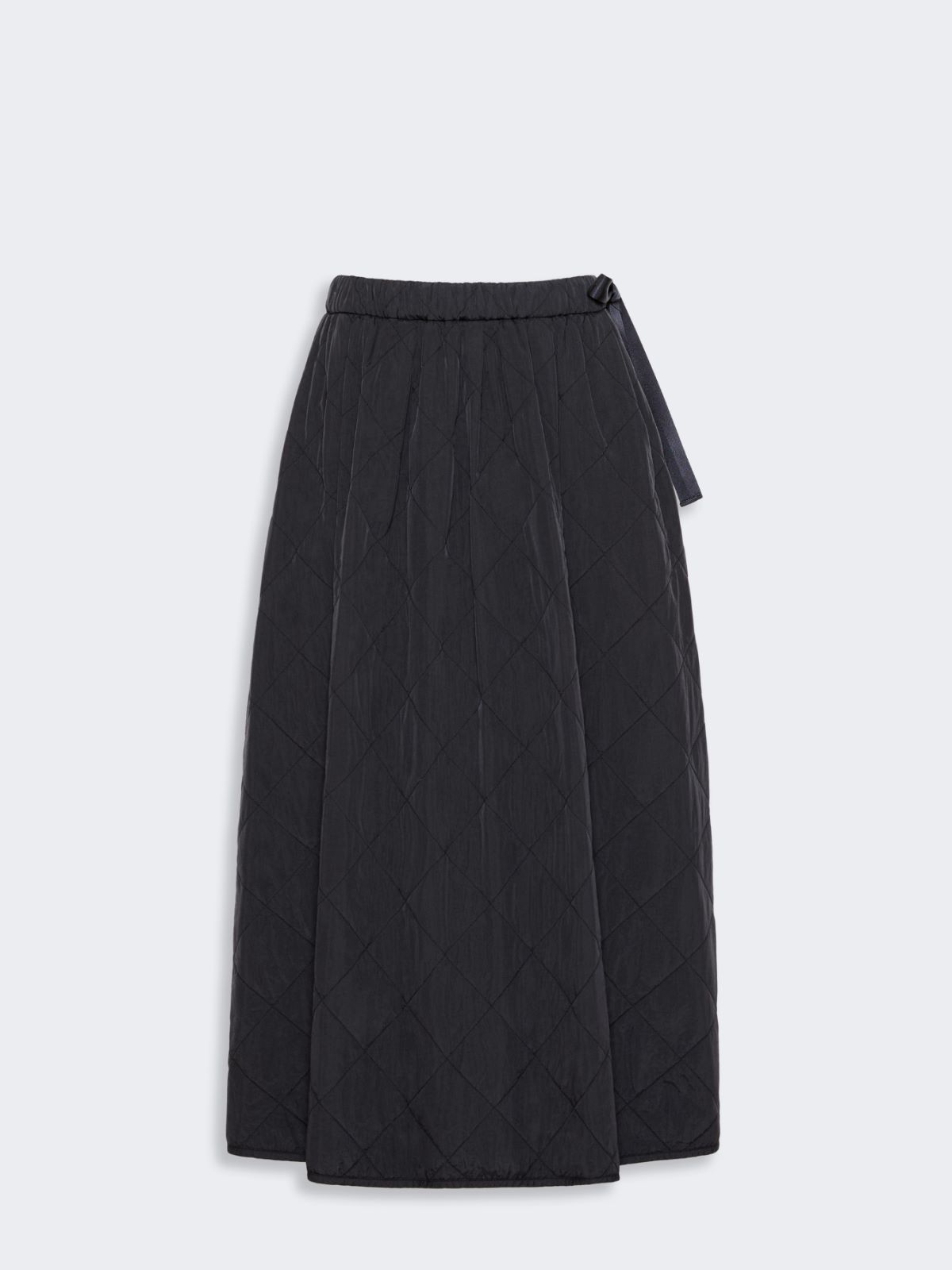 Technical plain-weave fabric flared skirt - BLACK - Max Mara - 5