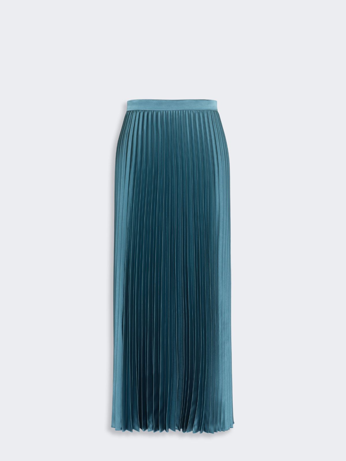 Pleated satin skirt - BLUE AZURE - Max Mara - 4
