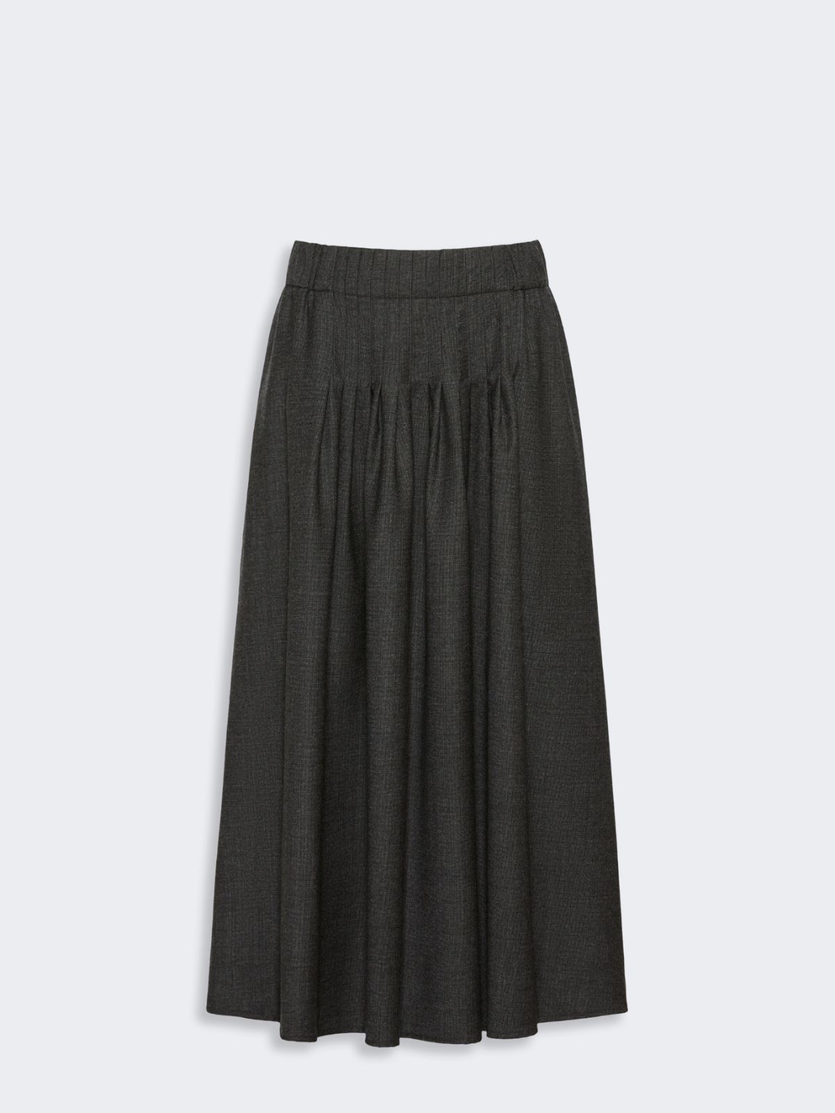 Stretch wool flannel skirt - DARK GREY - Max Mara - 5