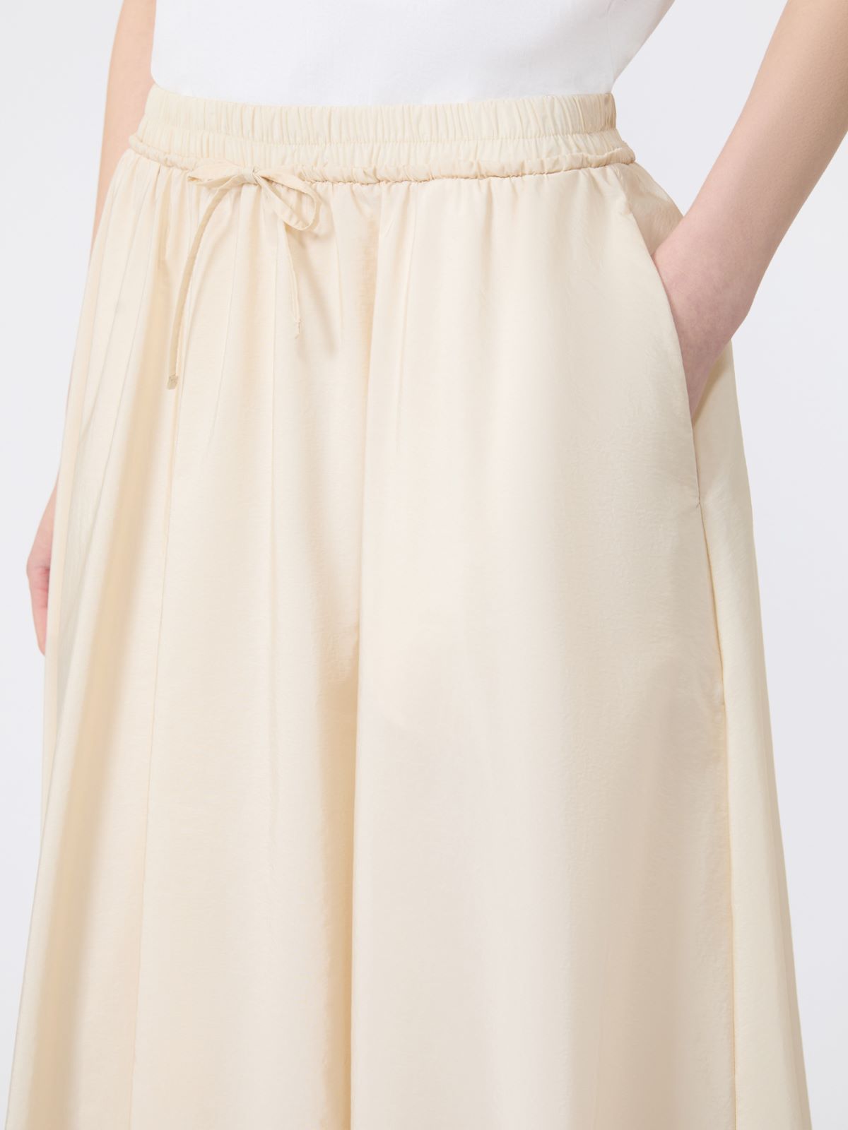 Jupe longue en toile déperlante - IVOIRE - Max Mara - 4
