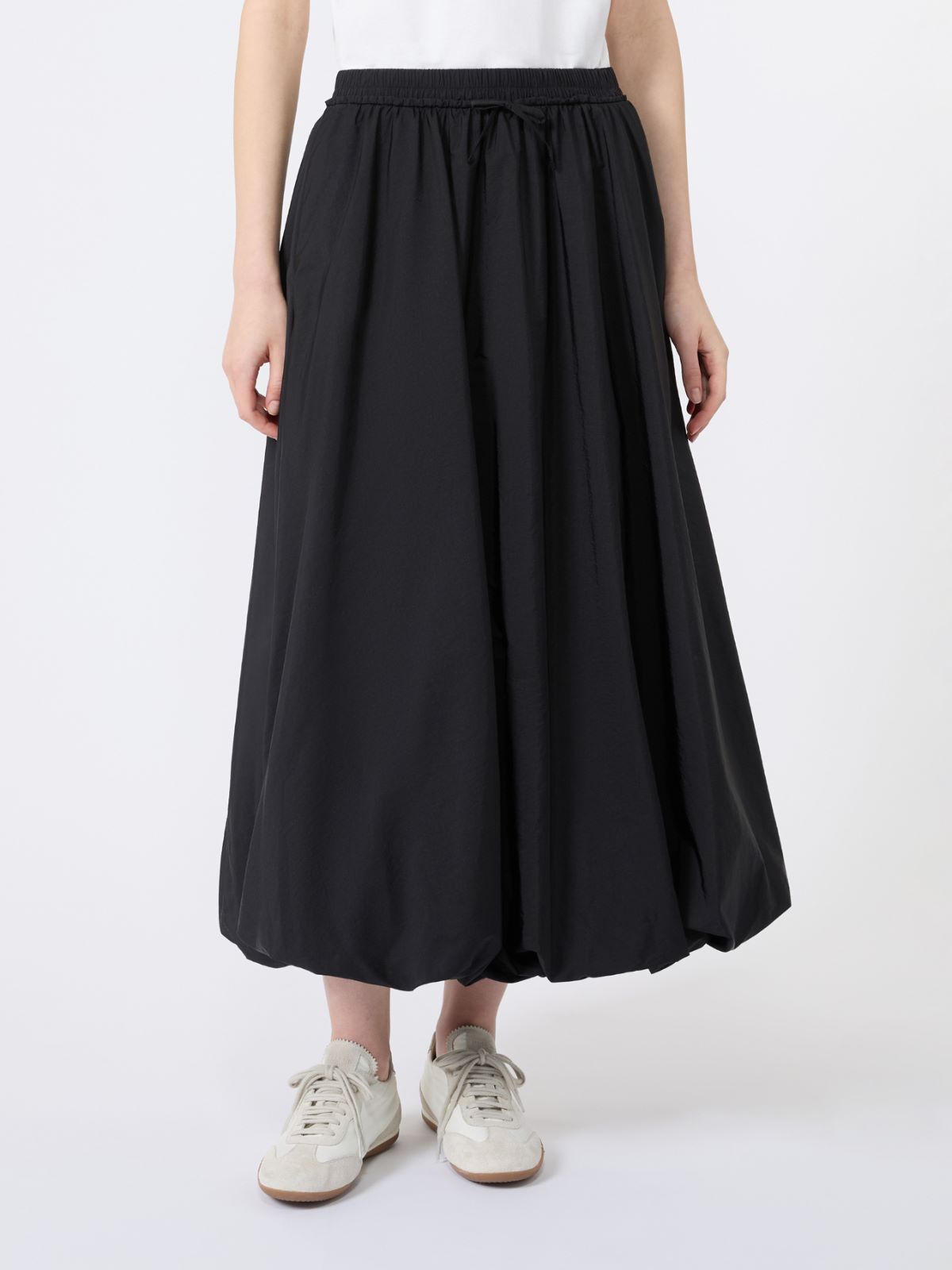 Jupe longue en toile déperlante - NOIR - Max Mara - 2
