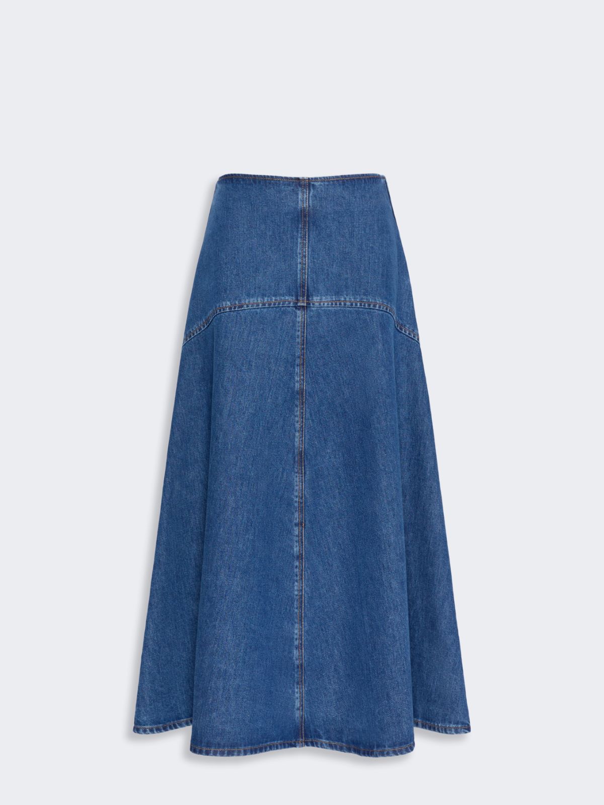 Indigo cotton denim skirt - NAVY - Max Mara - 4