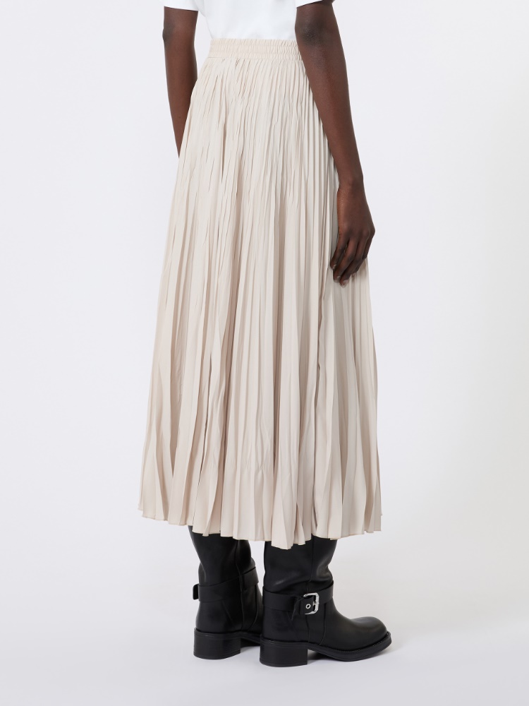 Plissé-pleated skirt - IVORY - 3