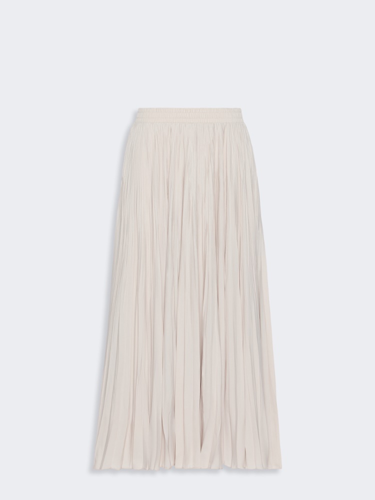 Plissé-pleated skirt - IVORY - 4