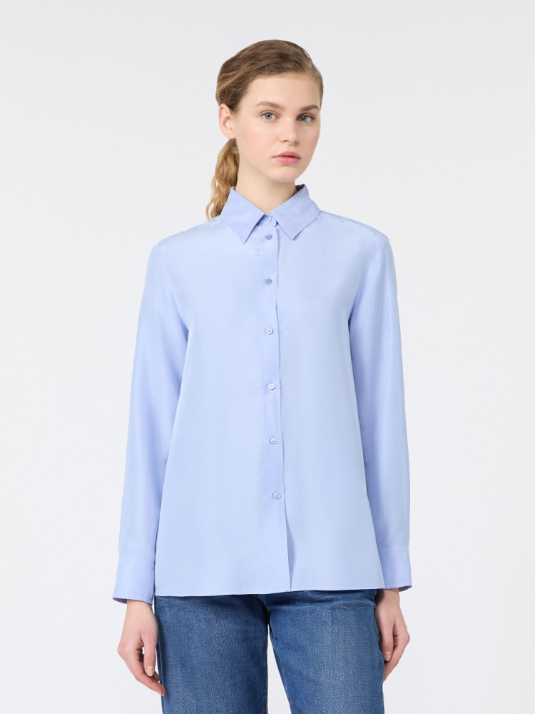 Silk Habotai shirt - LIGHT BLUE - Max Mara - 2