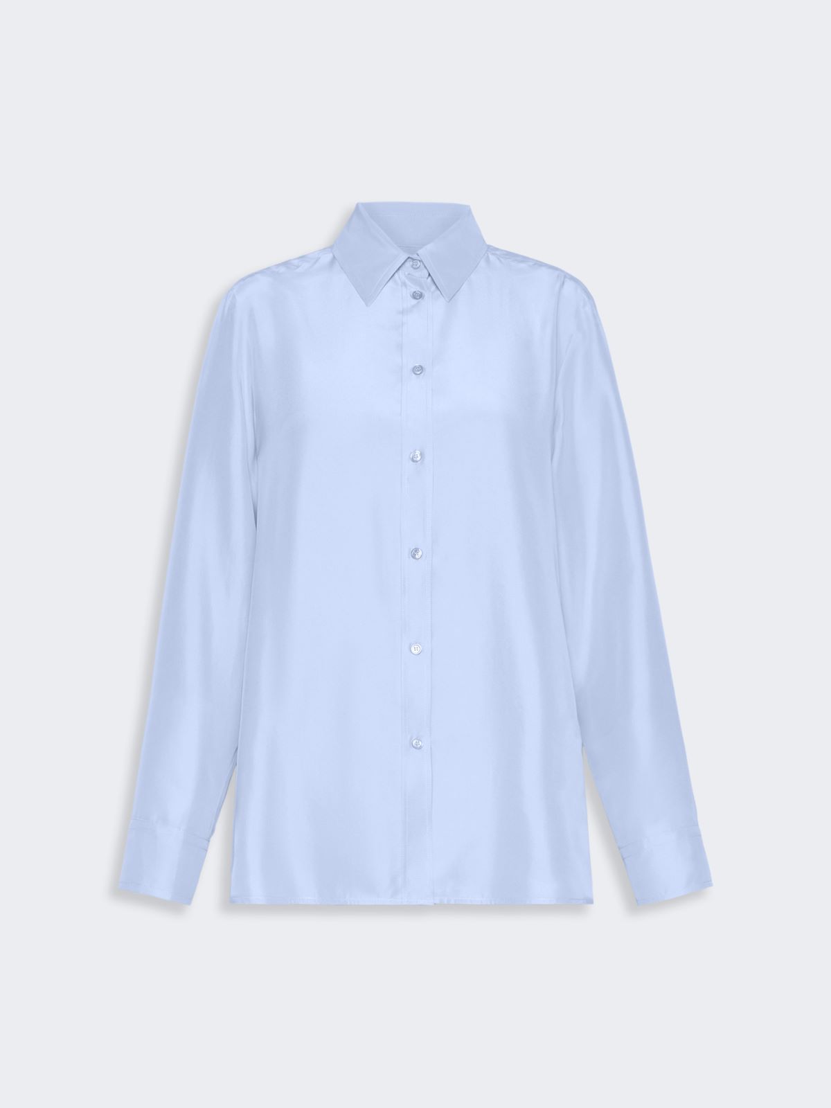 Silk Habotai shirt - LIGHT BLUE - Max Mara - 5