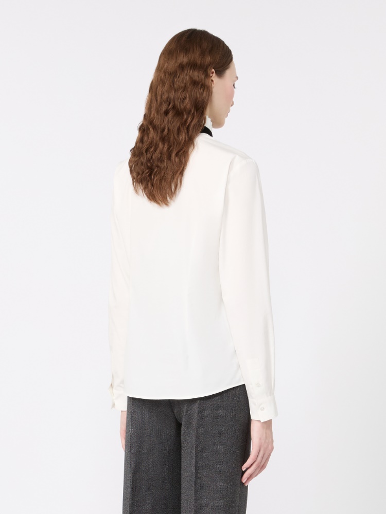 Poplin tuxedo shirt - OPTICAL WHITE - Max Mara - 3