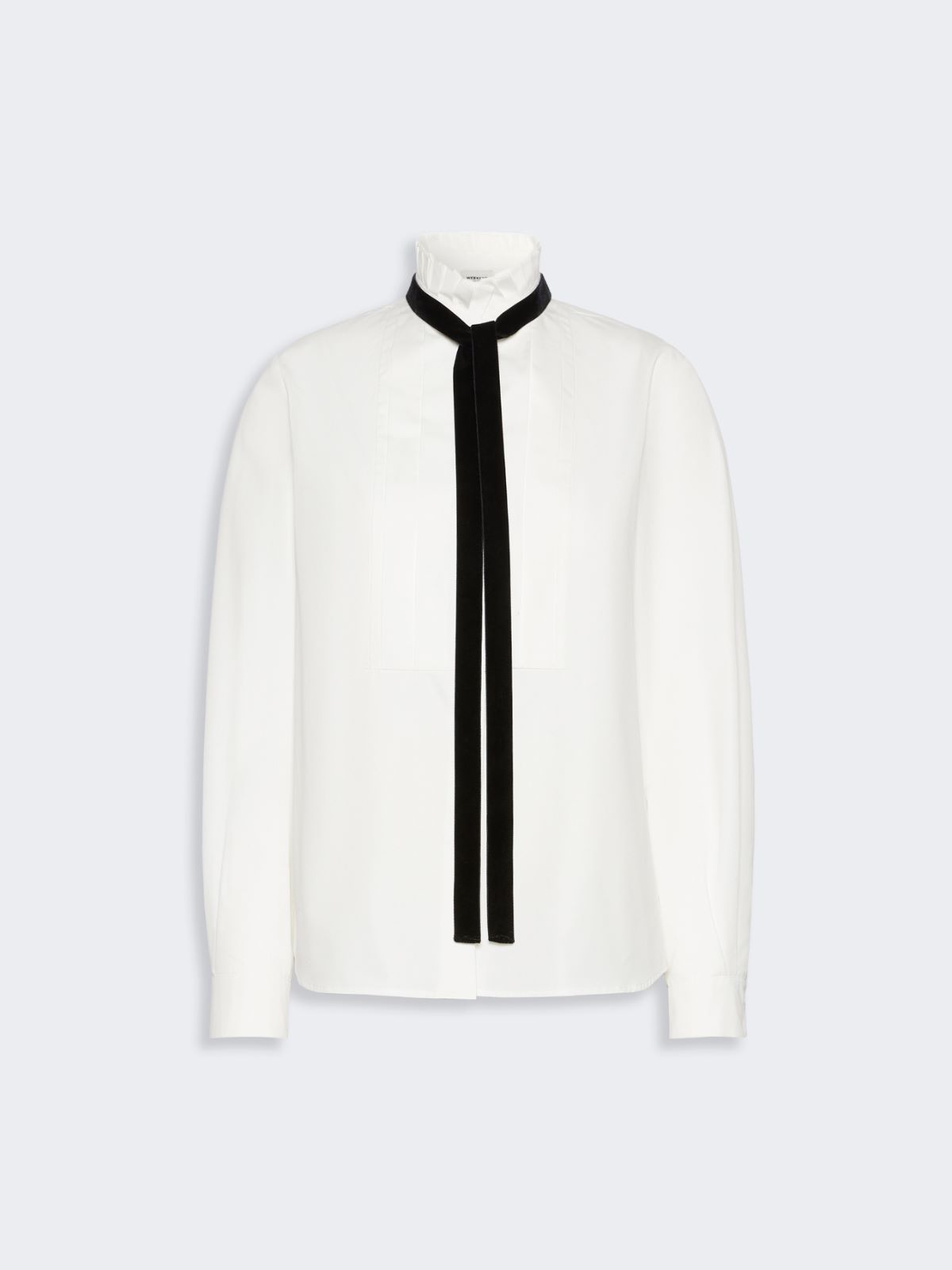 Poplin tuxedo shirt - OPTICAL WHITE - Max Mara - 5