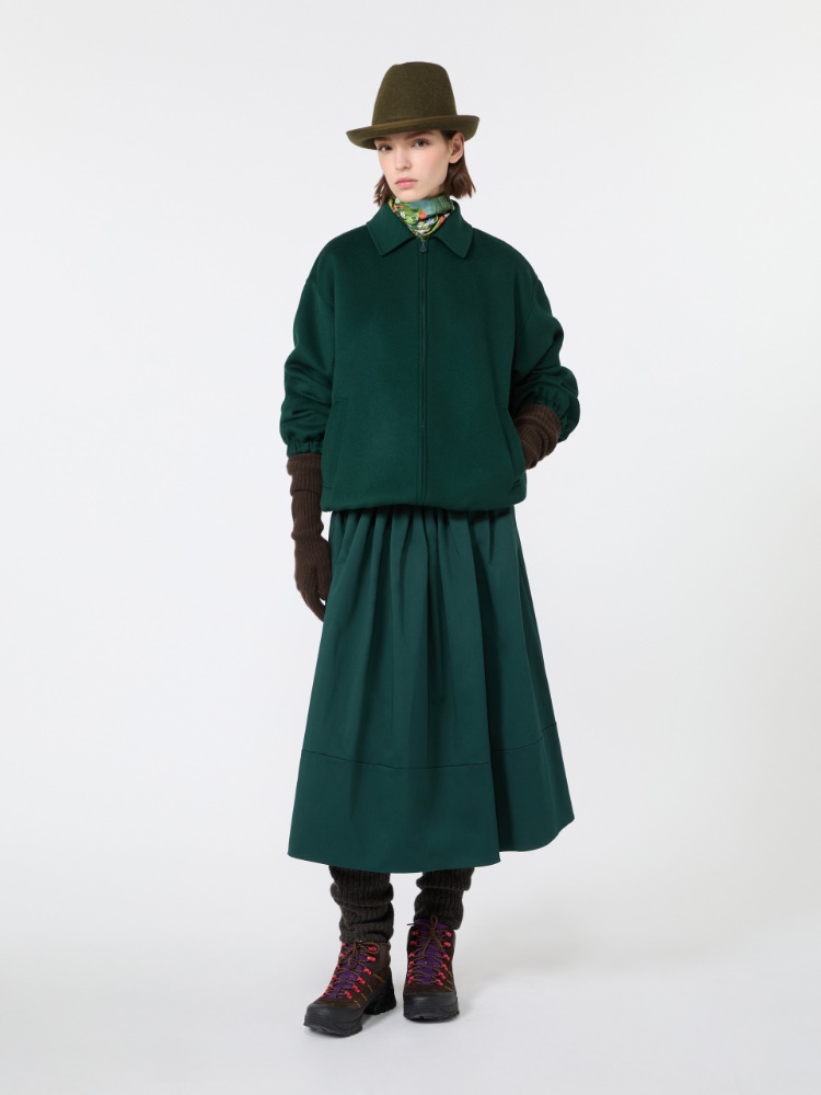 Silk crepe de chine shirt - DARK GREEN - Max Mara