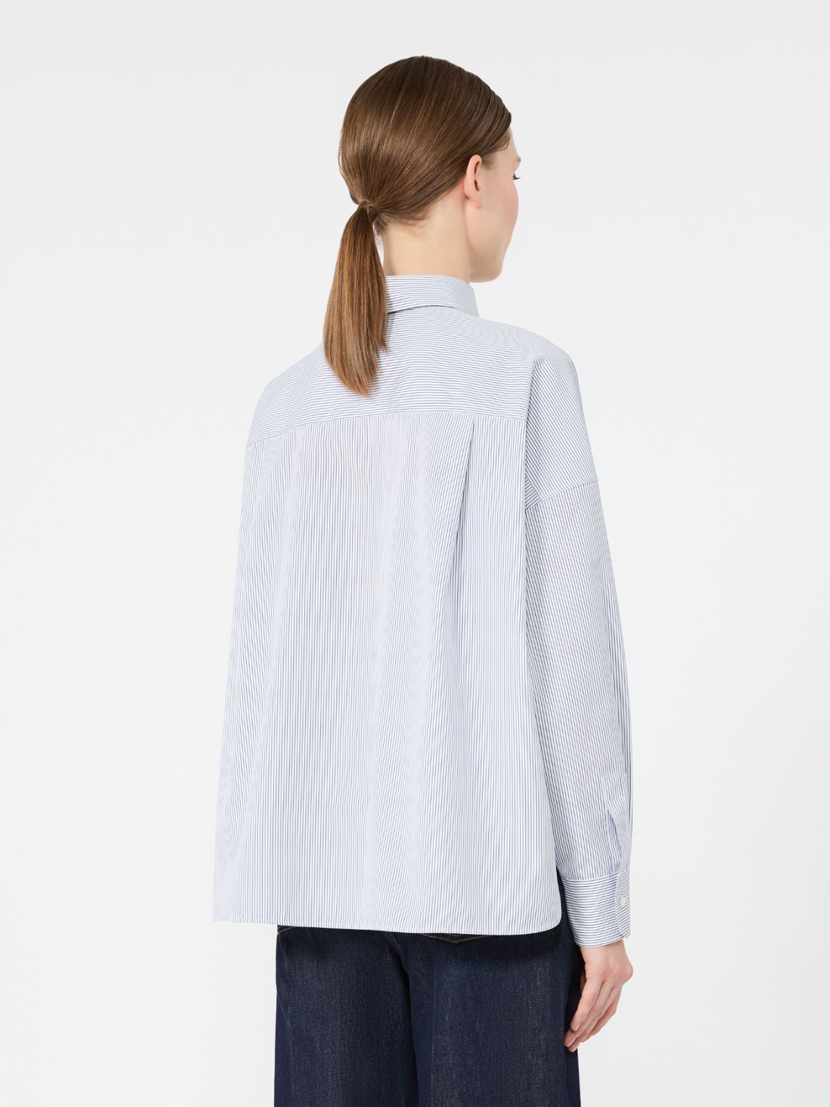 Technical twill and cotton poplin shirt - KAKI - Max Mara - 3