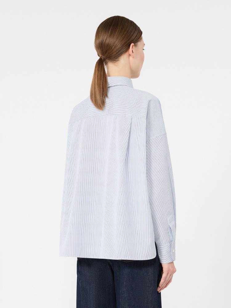 Technical twill and cotton poplin shirt - KAKI - Max Mara - 3