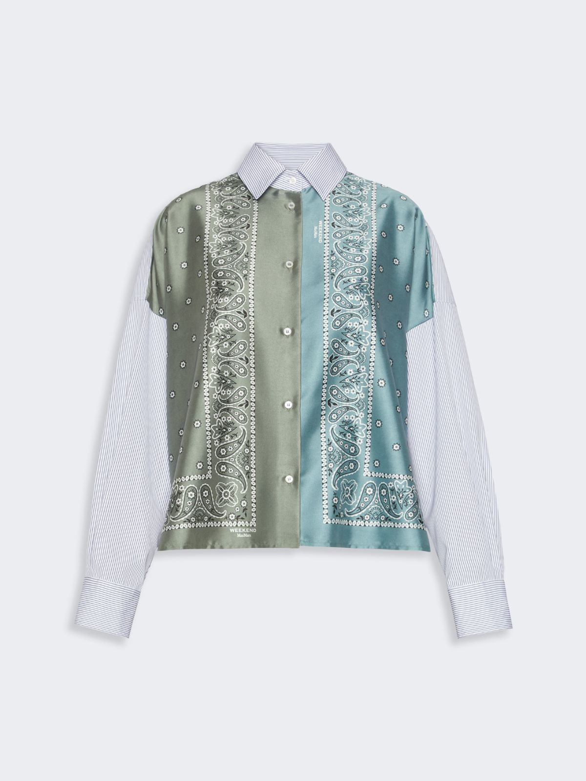Technical twill and cotton poplin shirt - KAKI - Max Mara - 6