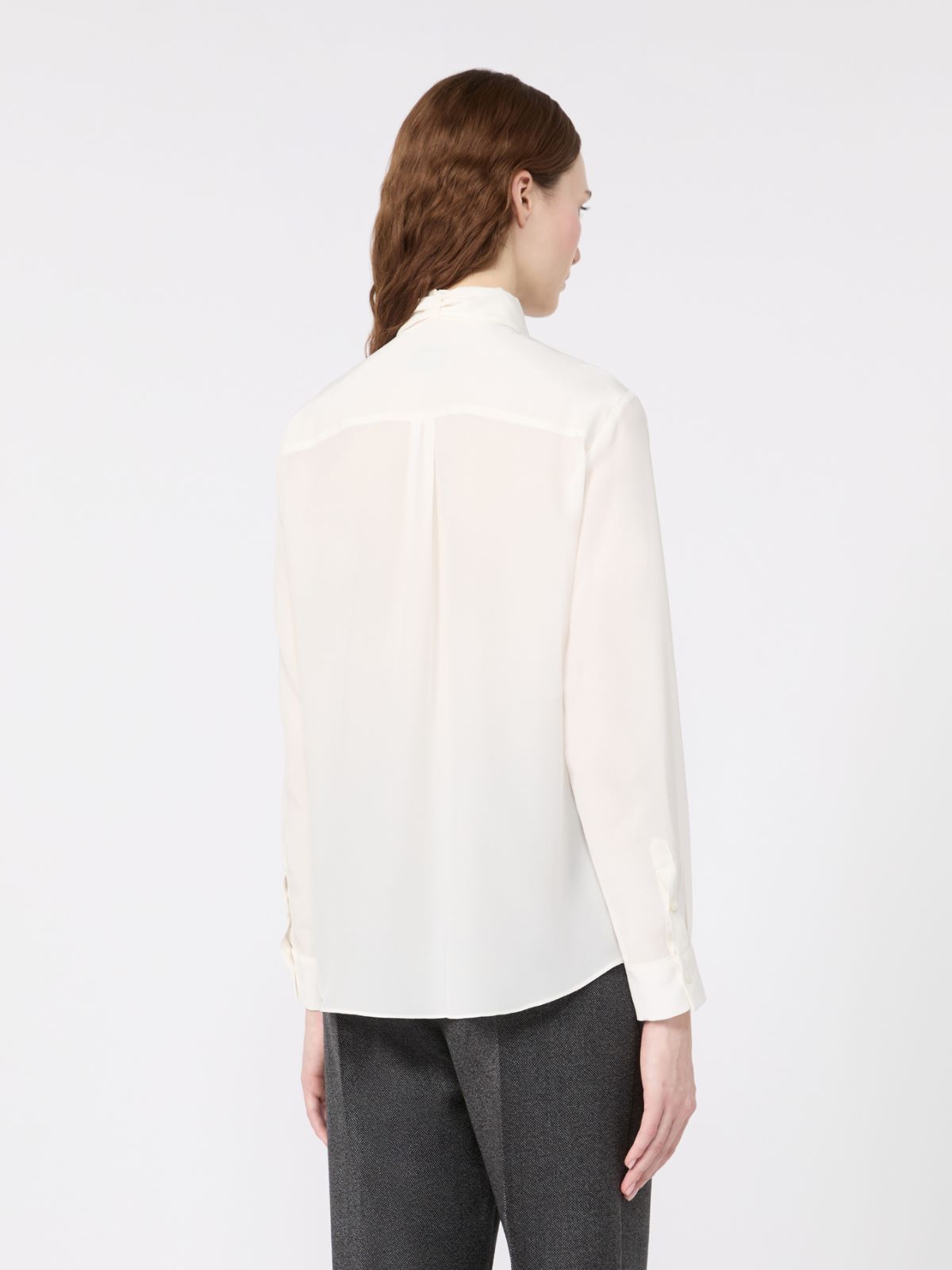 Silk crêpe de Chine shirt - OPTICAL WHITE - Max Mara - 3