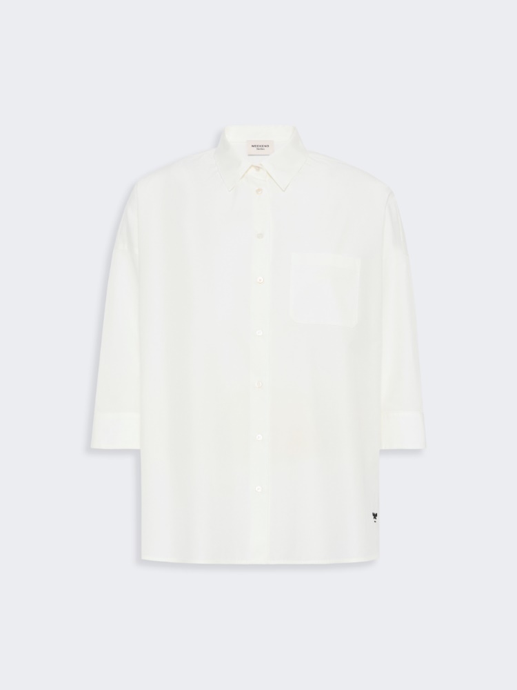 Boxy cotton poplin shirt