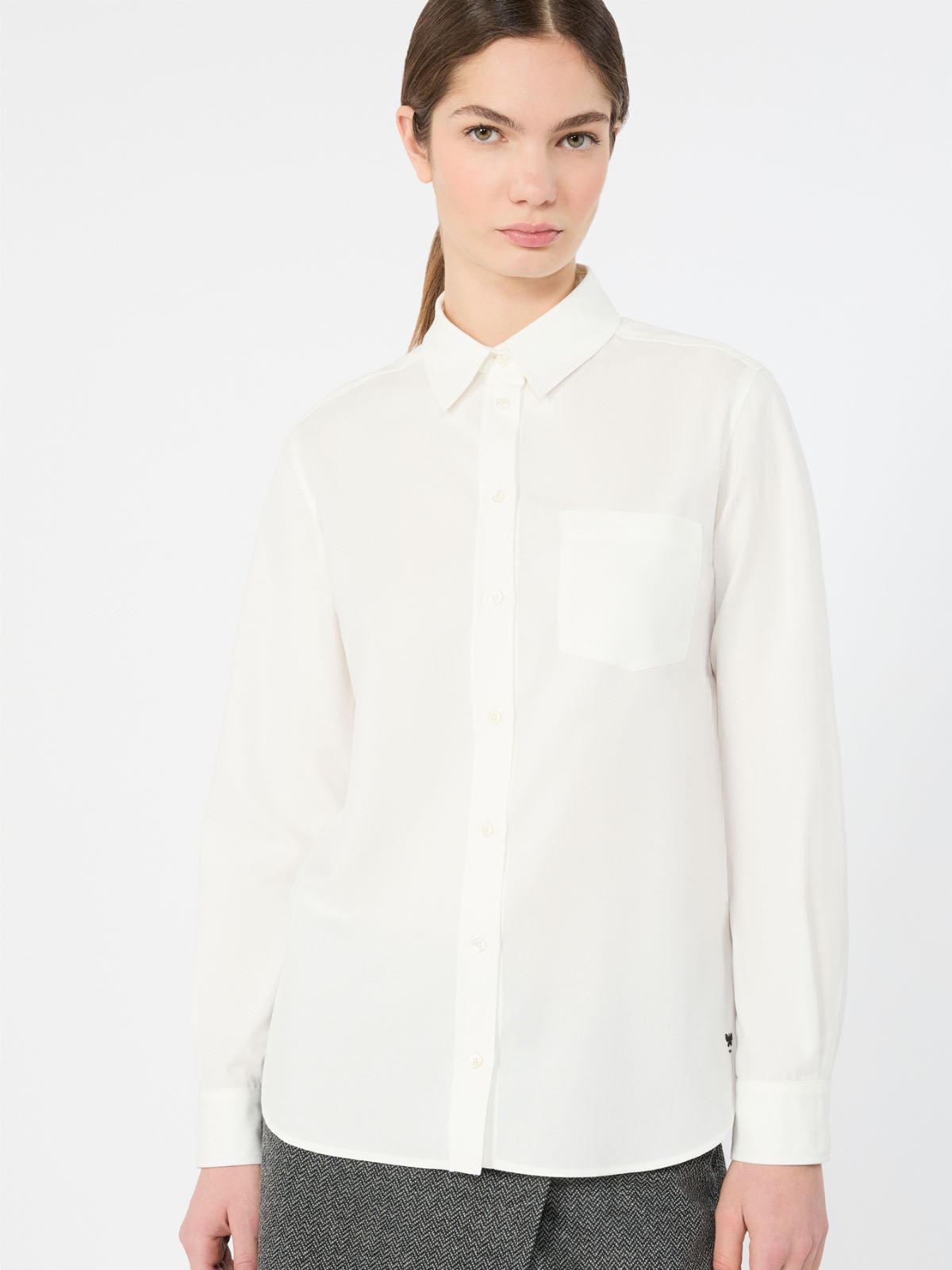 Cotton Oxford shirt - WHITE - Max Mara - 4