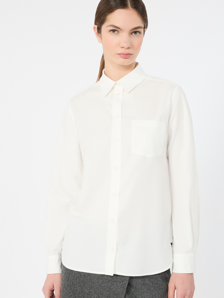 Cotton Oxford shirt - WHITE - Max Mara - 4