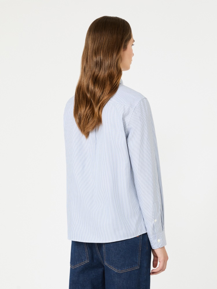 Cotton Oxford shirt - NAVY - Max Mara - 3