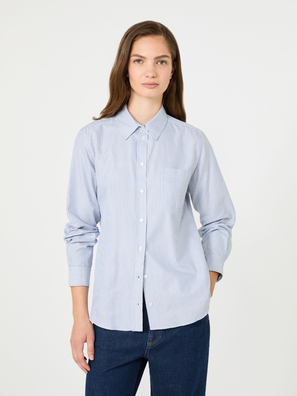 Cotton Oxford shirt - NAVY - Max Mara - 4