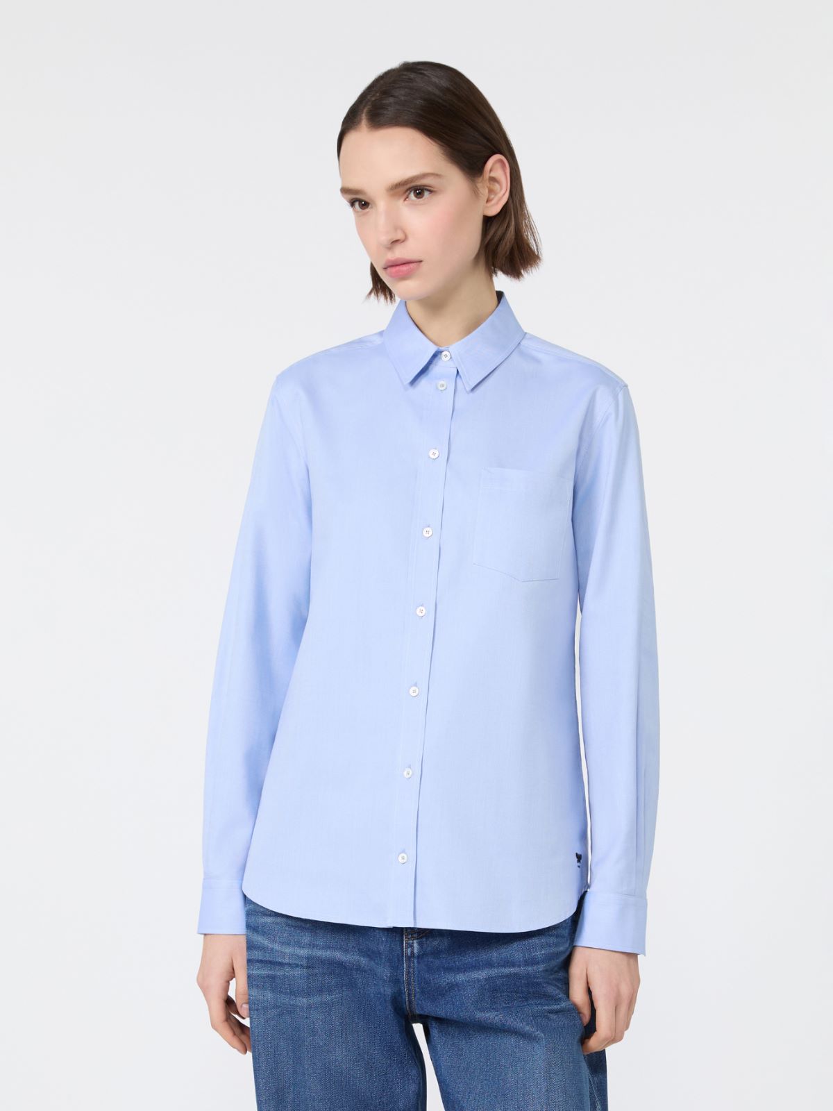 Cotton Oxford shirt - LIGHT BLUE - Max Mara - 2