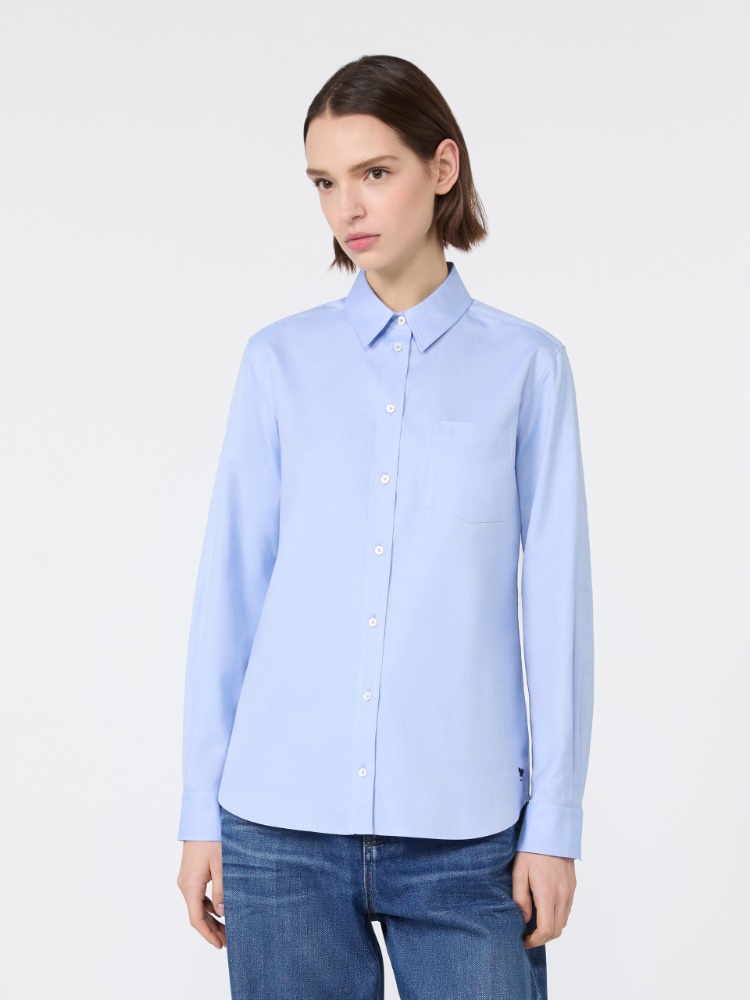 Cotton Oxford shirt - LIGHT BLUE - Max Mara - 2