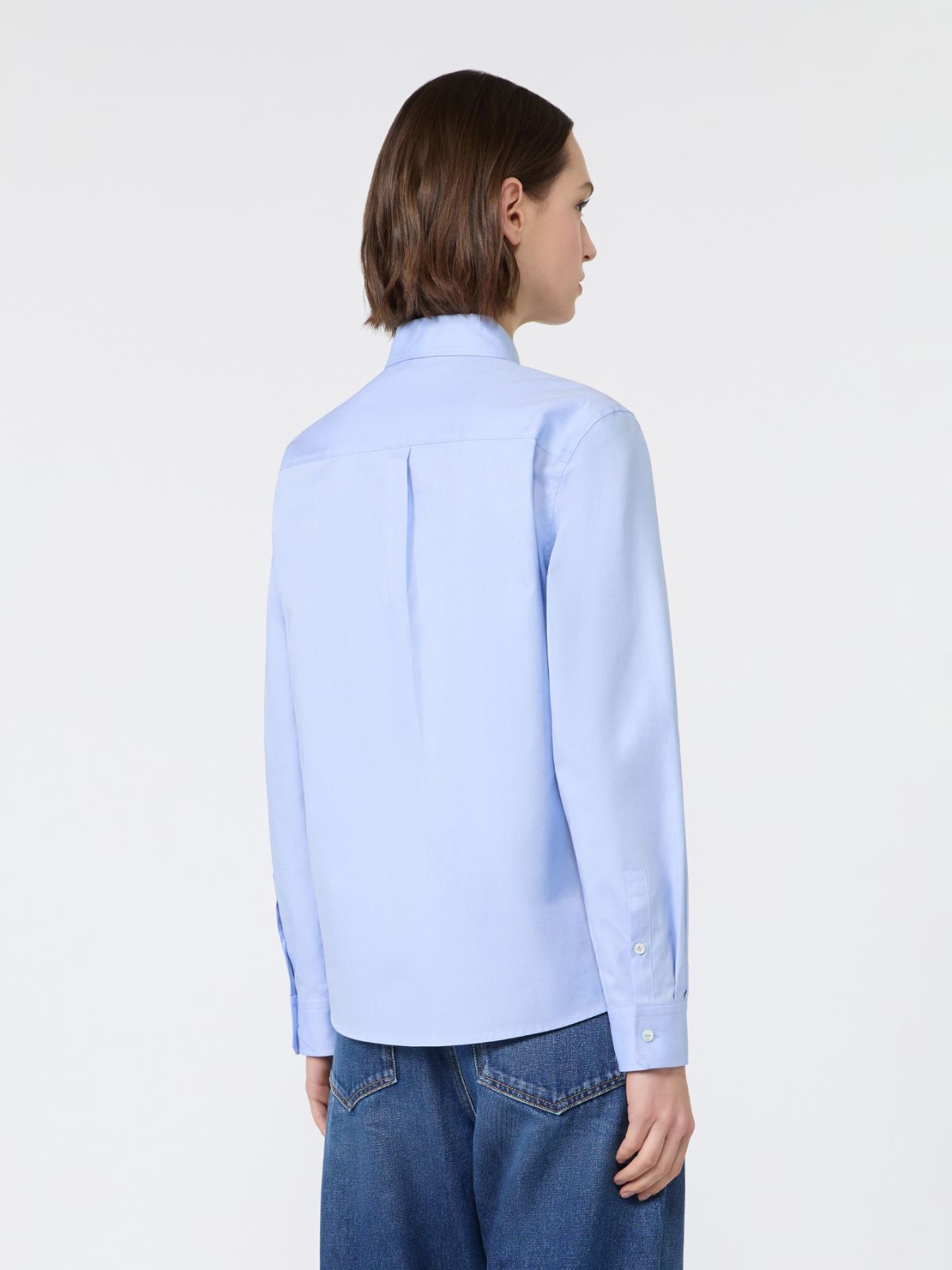 Cotton Oxford shirt - LIGHT BLUE - Max Mara - 3