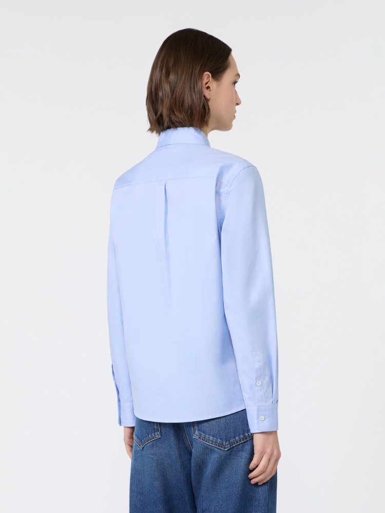 Cotton Oxford shirt - LIGHT BLUE - Max Mara - 3