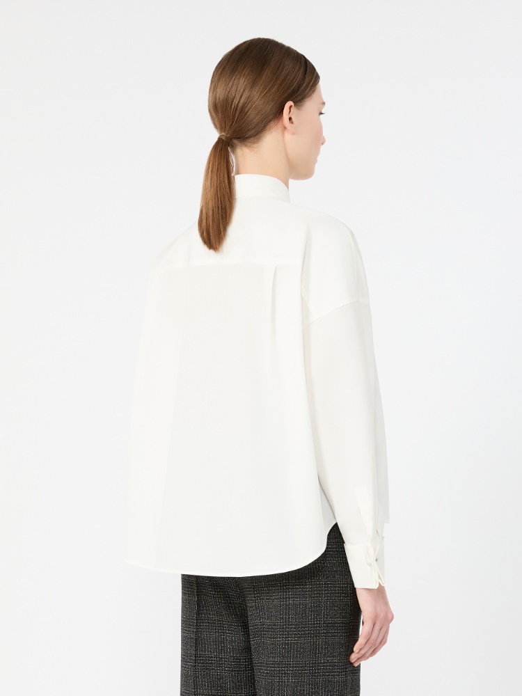 Hemdbluse aus Baumwollpopeline - WEISS - Max Mara - 3