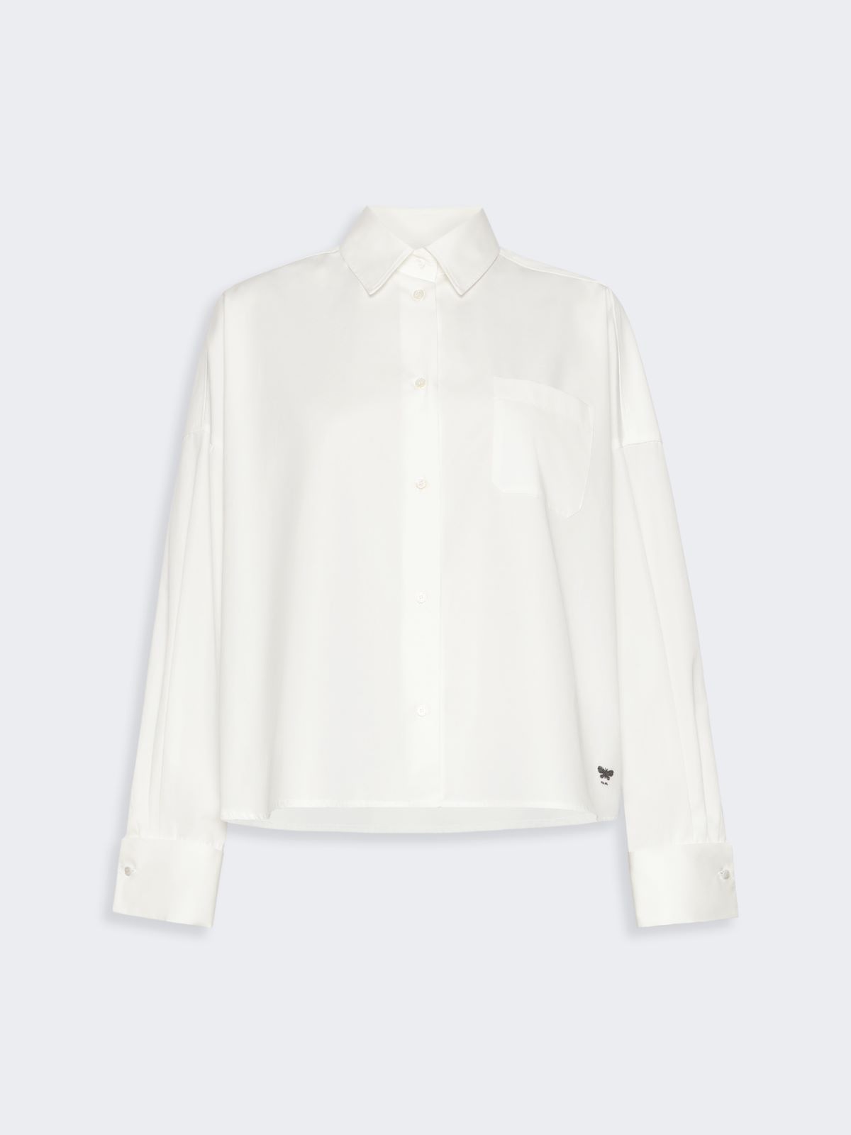 Hemdbluse aus Baumwollpopeline - WEISS - Max Mara - 5