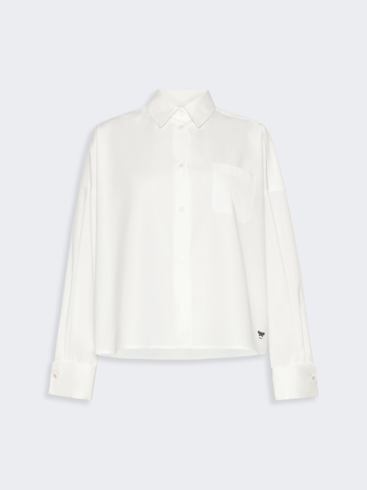Hemdbluse aus Baumwollpopeline - WEISS - Max Mara - 5