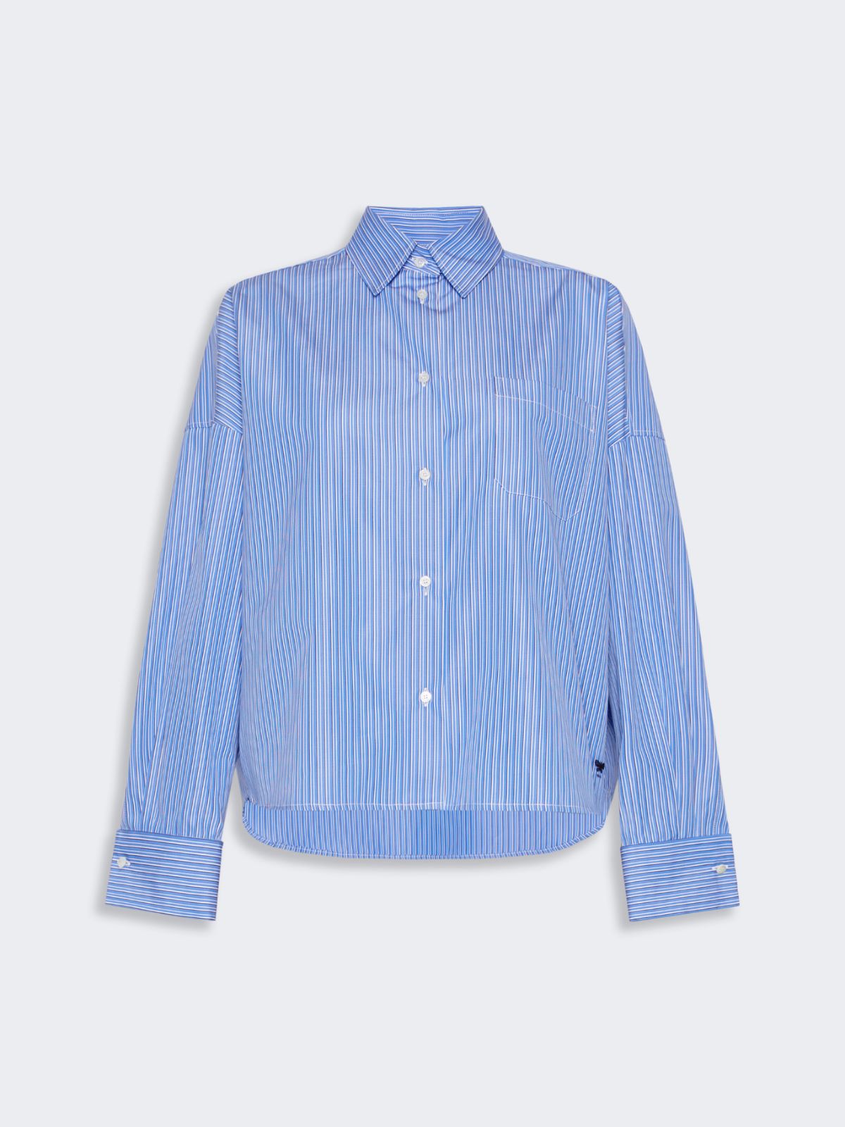 Cotton poplin shirt - CORNFLOWER BLUE - Max Mara - 6