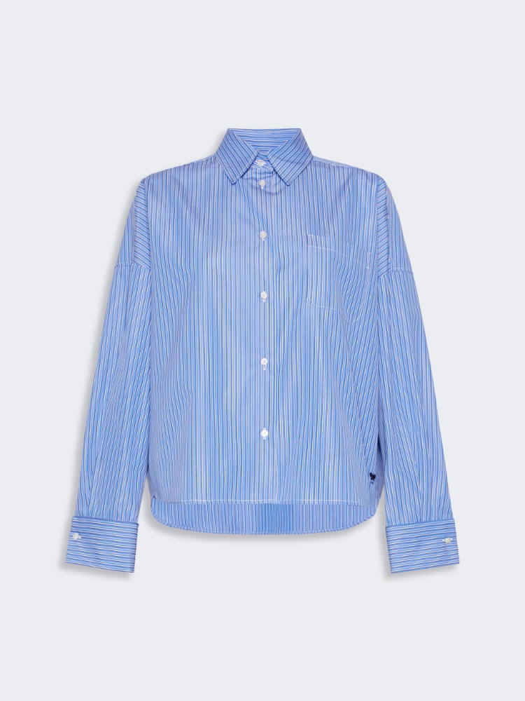 Cotton poplin shirt - CORNFLOWER BLUE - Max Mara - 6
