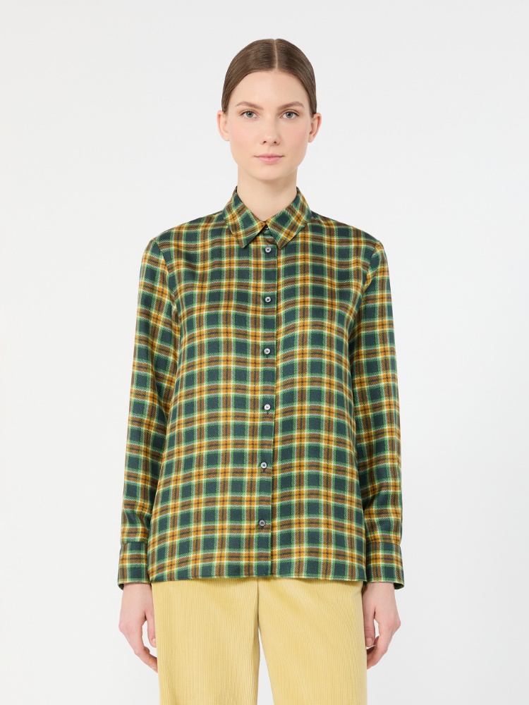 Camicia in twill di seta Check - VERDE - Max Mara - 2