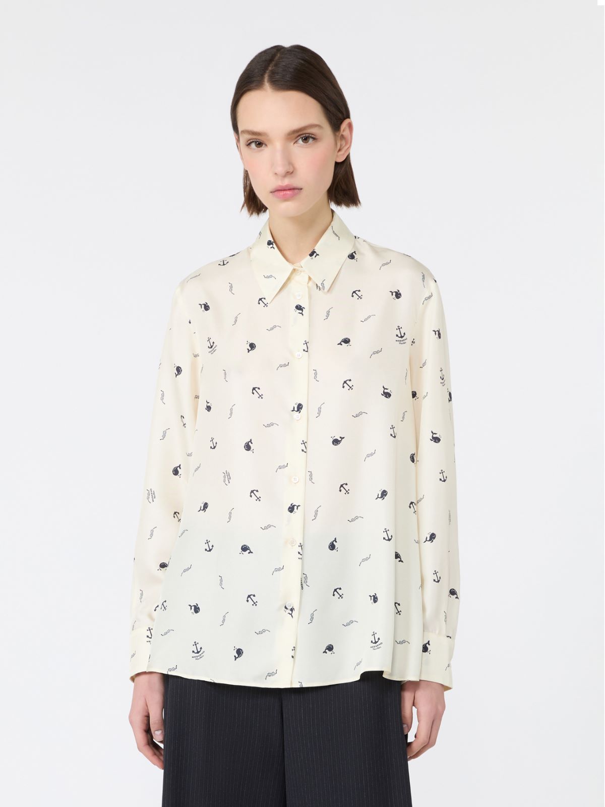 Printed silk shirt - IVORY - Max Mara - 2