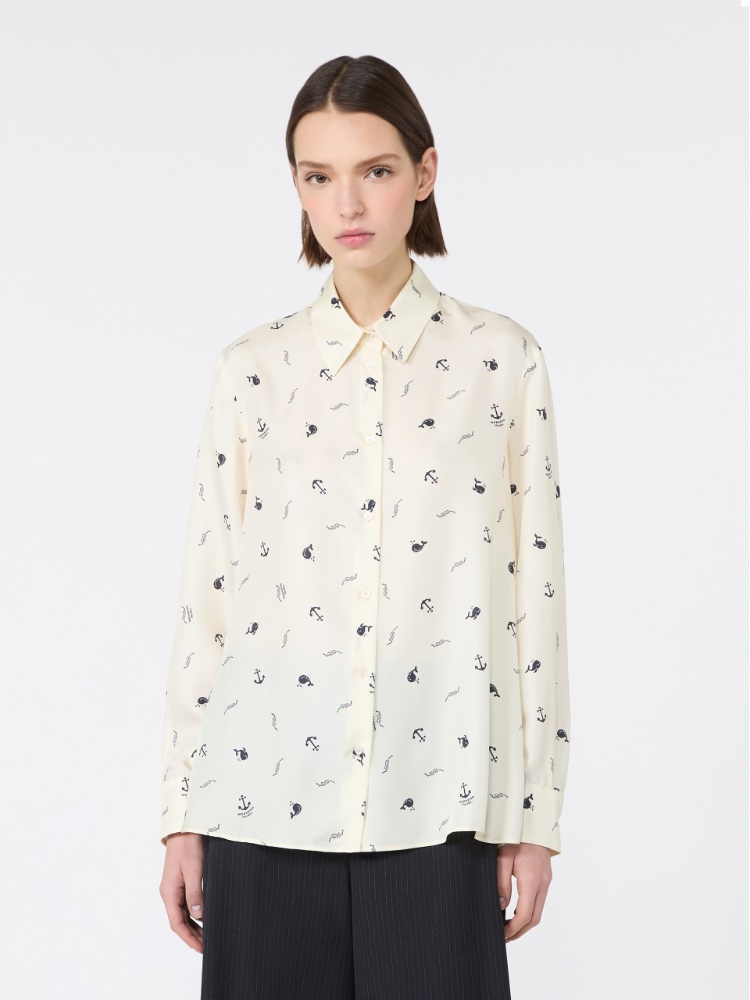 Printed silk shirt - IVORY - Max Mara - 2