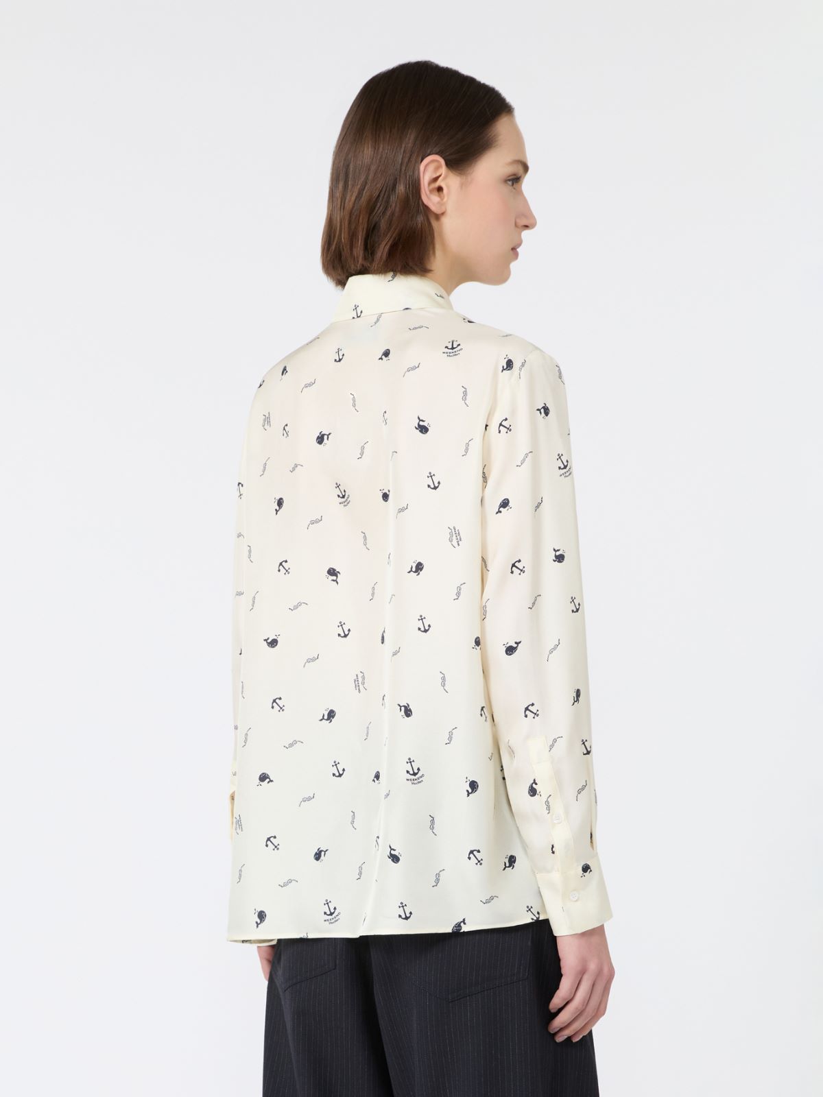 Printed silk shirt - IVORY - Max Mara - 3