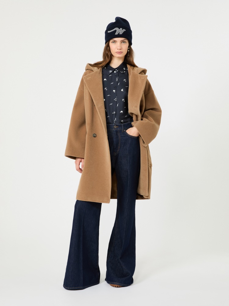 Printed silk shirt - NAVY