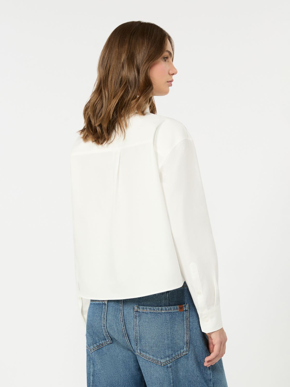 Cotton Oxford shirt - WHITE - Max Mara - 3