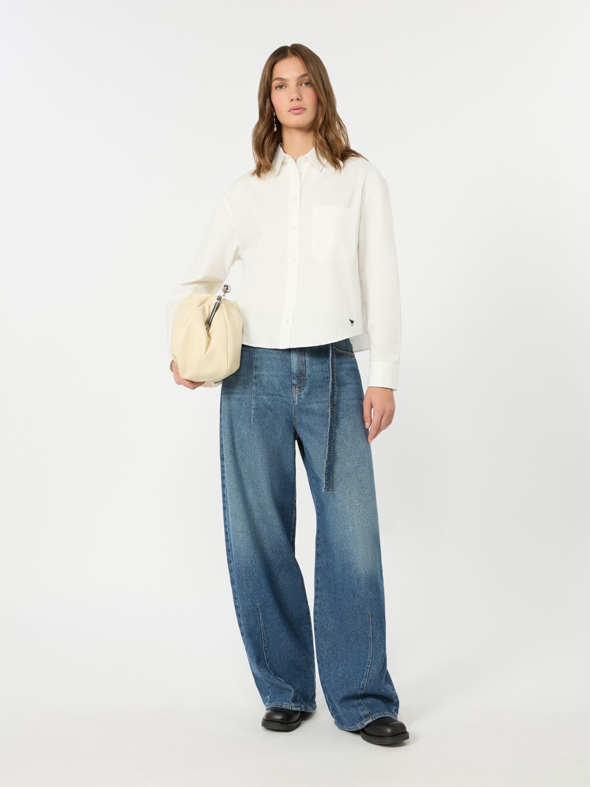 Cotton Oxford shirt - WHITE - Max Mara