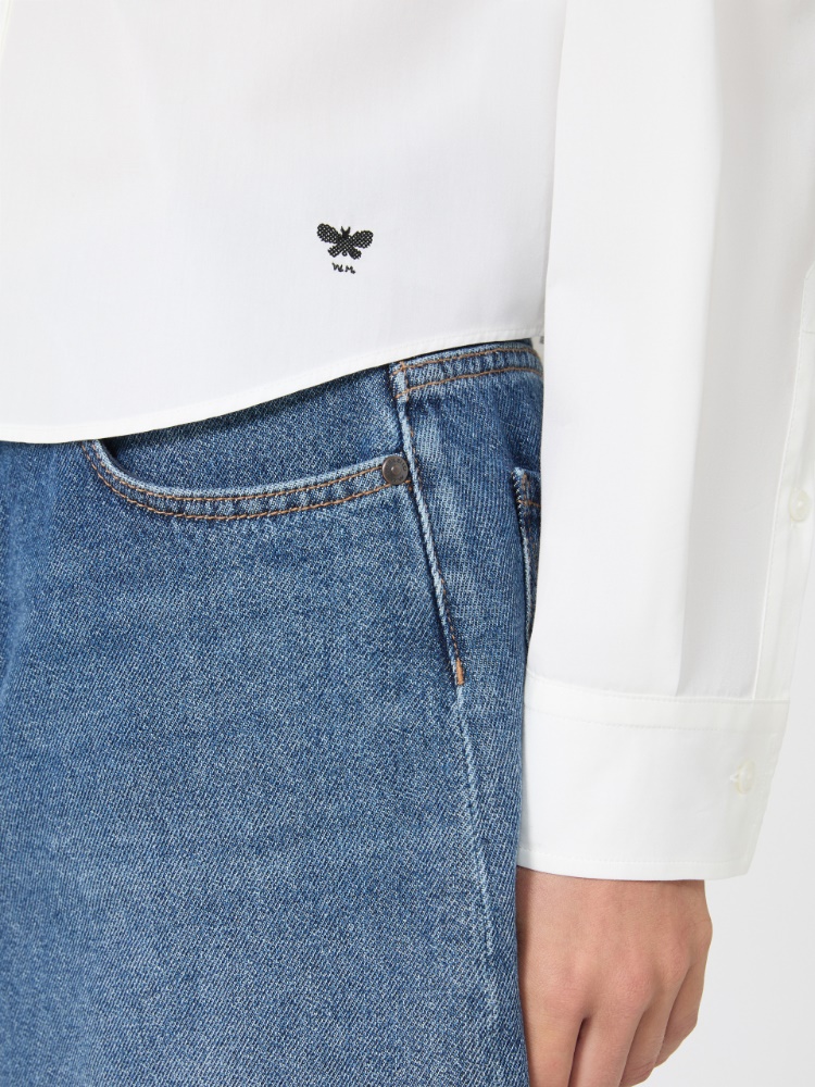 Cotton poplin shirt - WHITE - Max Mara - 5