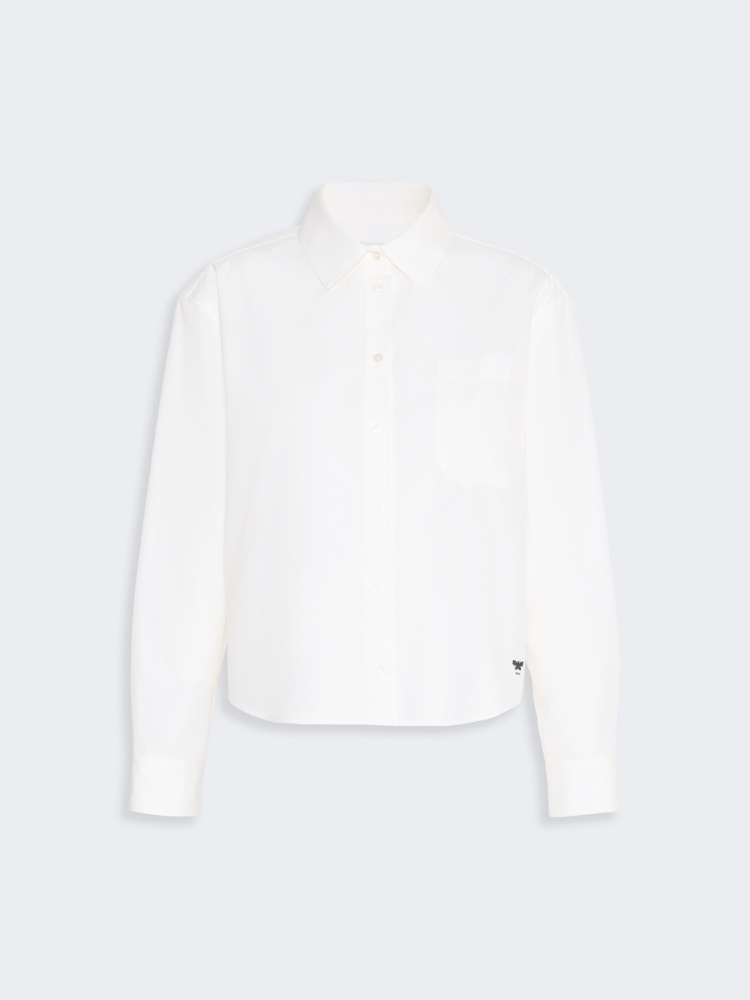 Cotton poplin shirt - WHITE - Max Mara - 6