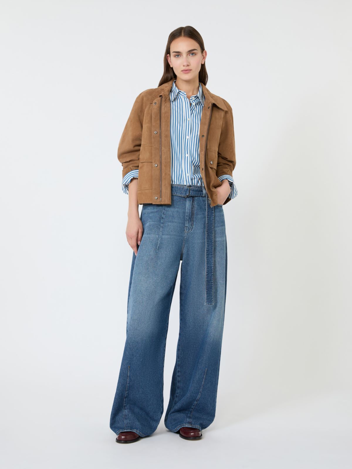 Cotton poplin shirt + CORNFLOWER BLUE - Max Mara