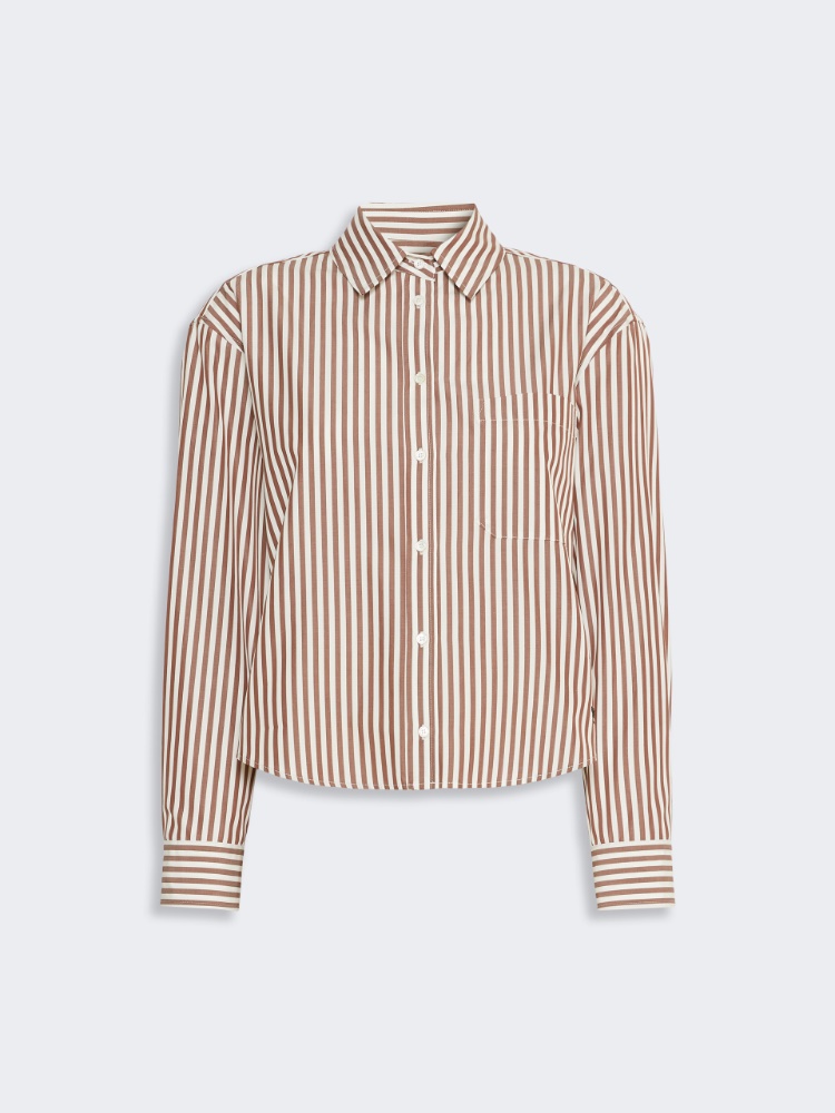 Cotton poplin shirt - TERRA COTTA